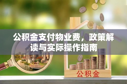 永胜公积金支付物业费，政策解读与实际操作指南