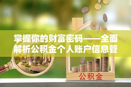 永胜掌握你的财富密码——全面解析公积金个人账户信息管理与优化