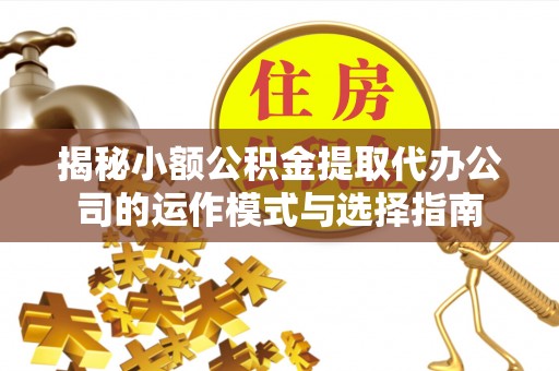 永胜揭秘小额公积金提取代办公司的运作模式与选择指南