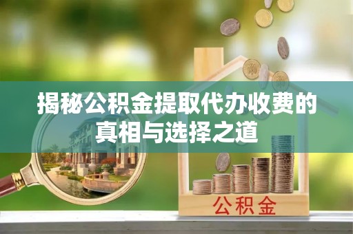 永胜揭秘公积金提取代办收费的真相与选择之道